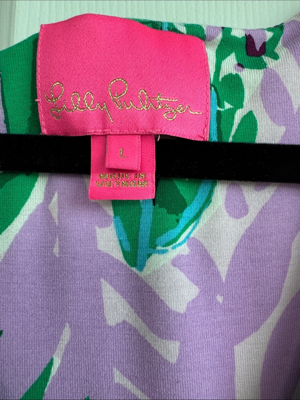 Lilly Pulitzer Lavender Maxi Dress with Green Tropical Print - Picture 2 of 3